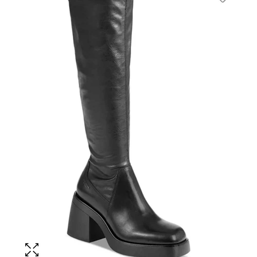Vagabond Black Brooke knee high Chunky Heeled Boots size 7